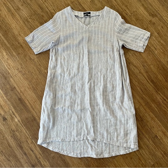vicci germany Dresses & Skirts - Vicci Germany Striped Linen Tunic Dress, Sz 38